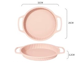 Molde silicona premium tartera rizada con manijas